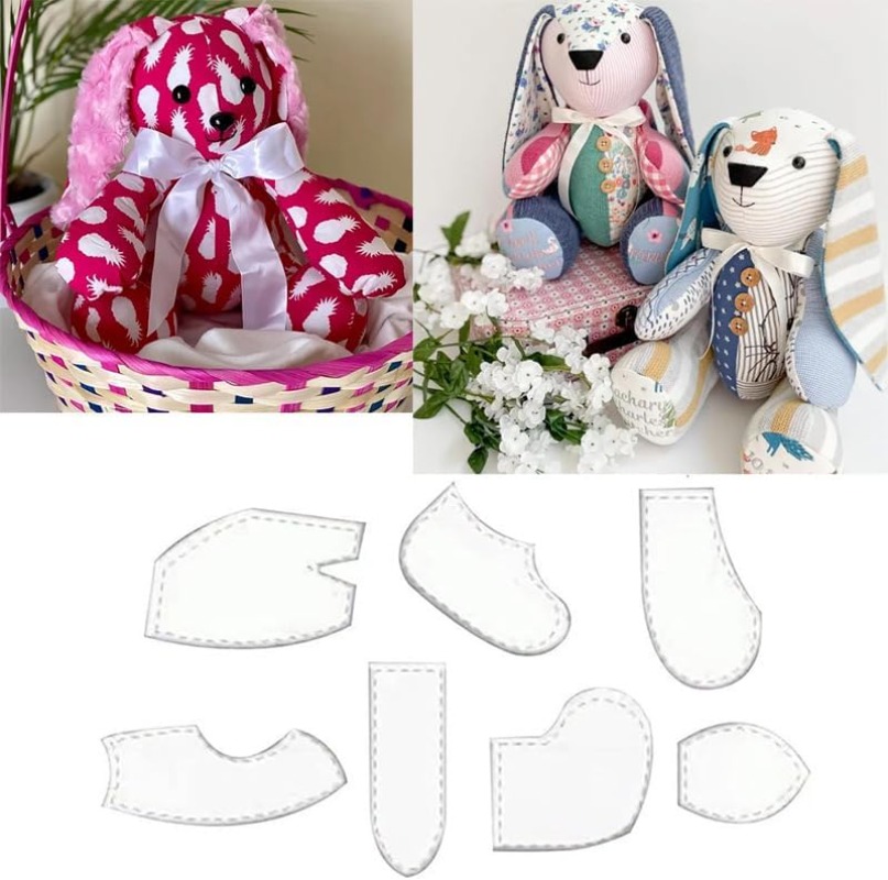 Quilting Ruler Square - 7종 메모리 래빗 아크릴 퀼팅 템플릿