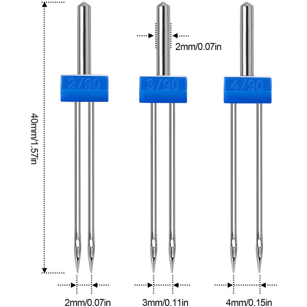 3-9Pcs 재봉틀 트윈 바늘 크기 2.0/90 3.0 - Twin Needle Stretch 리뷰 및 가격