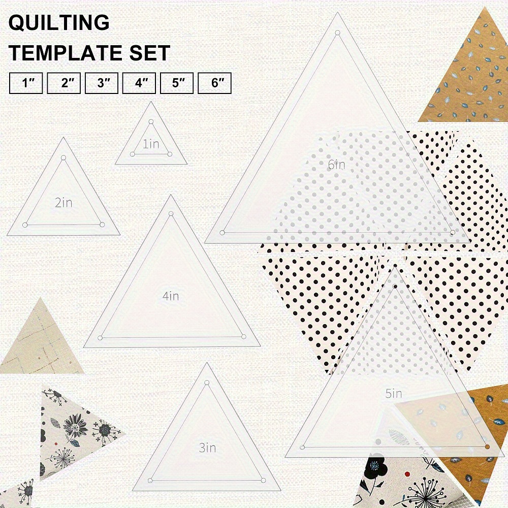 6pcs 아크릴 패치워크 삼각형 자 투명 다중 크기 D - Quilting Ruler Square 리뷰 및 가격