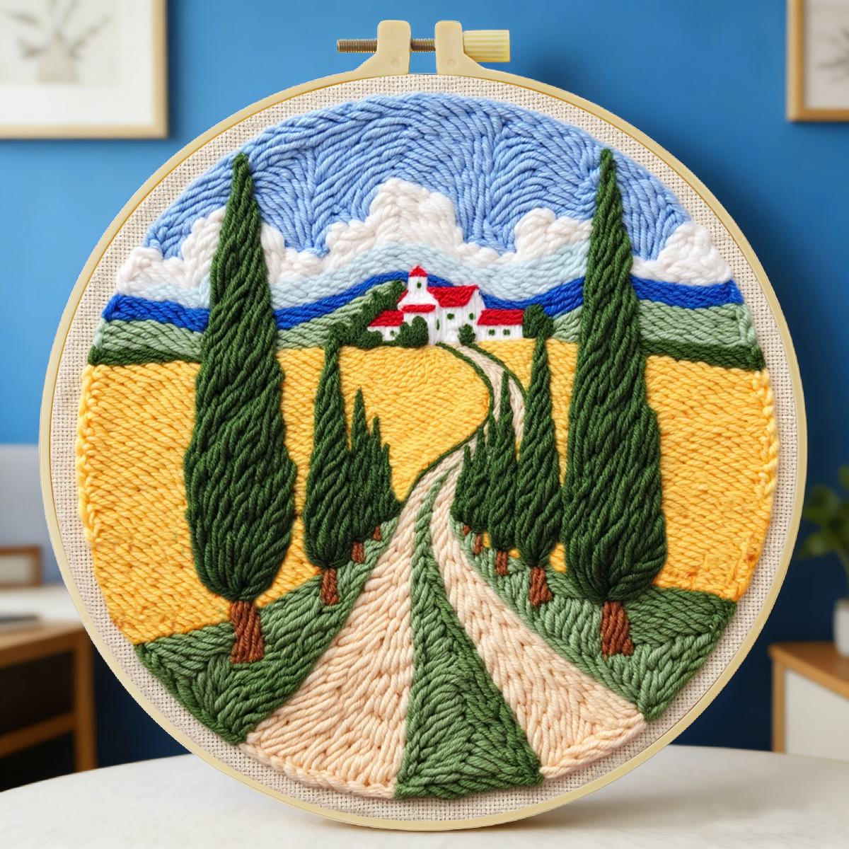 20X20CM/7.87인치 필드 펀치 니들 자수 세트  - Is Sewing Textile Art 리뷰 및 가격