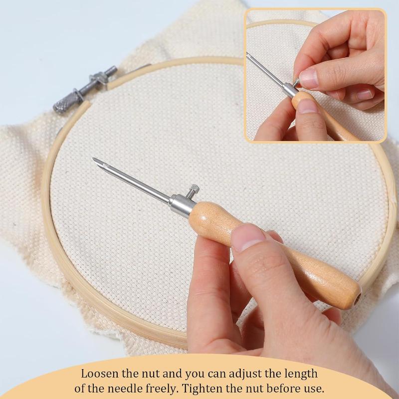 간단한 자수 DIY 조절 가능한 펀치 니들 세트 5개입 - Is Sewing Textile Art 리뷰 및 가격