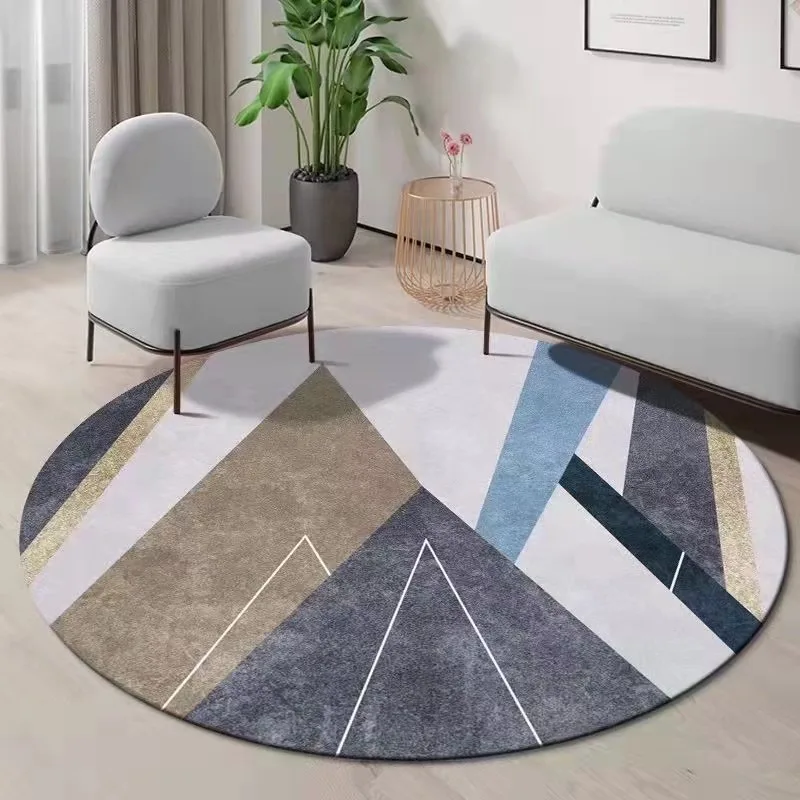 ~O~모던한 컬러 블록 디자인의 기하학적 원형 러그 – - Century Textile & Sewing Supply 리뷰 및 가격