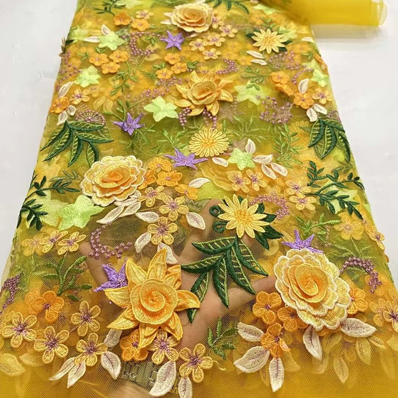 90x130cm 3D 플로럴 자수 튤 레이스 메쉬 원단 - Textile And Sewing Supply 리뷰 및 가격