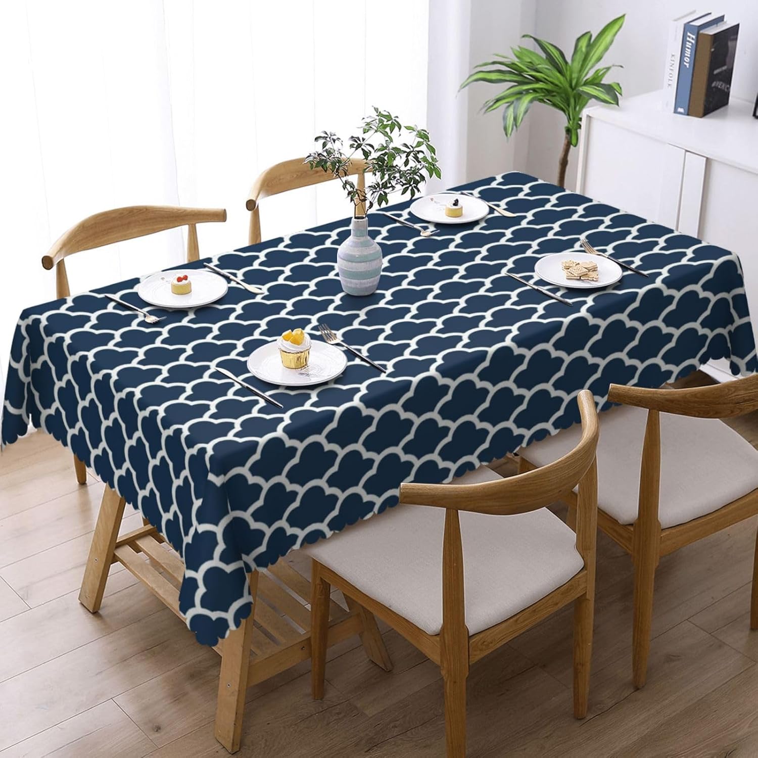 파란색 테이블보 네이비 클라우드 무봉제 패턴 직사각형  - Century Textile & Sewing Supply 리뷰 및 가격