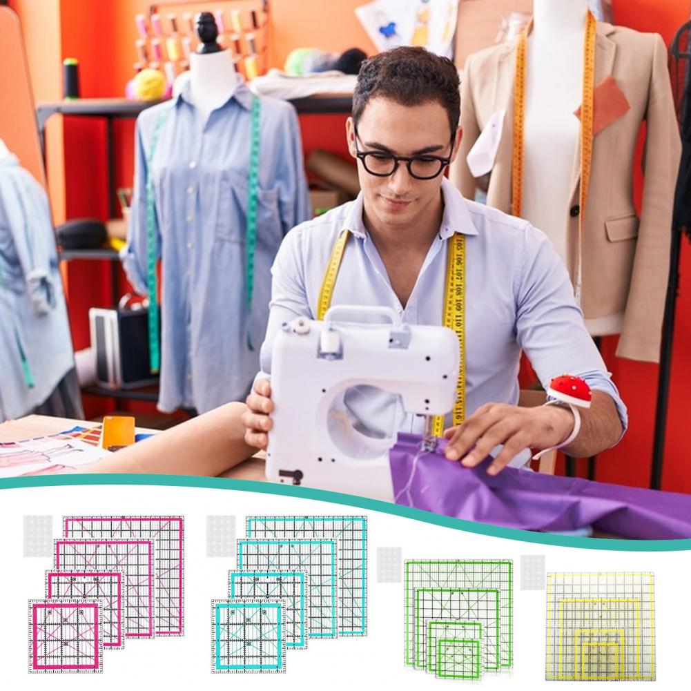 4Pcs 아크릴 퀼트 눈금자 사각형 퀼트 눈금자 패치  - Quilting Ruler Square 리뷰 및 가격