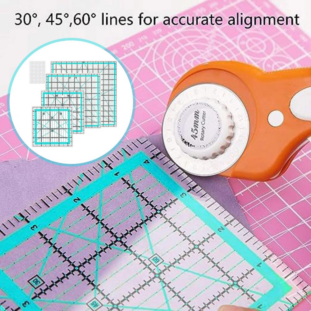 4Pcs 아크릴 퀼트 눈금자 사각형 퀼트 눈금자 패치  - Quilting Ruler Square 리뷰 및 가격