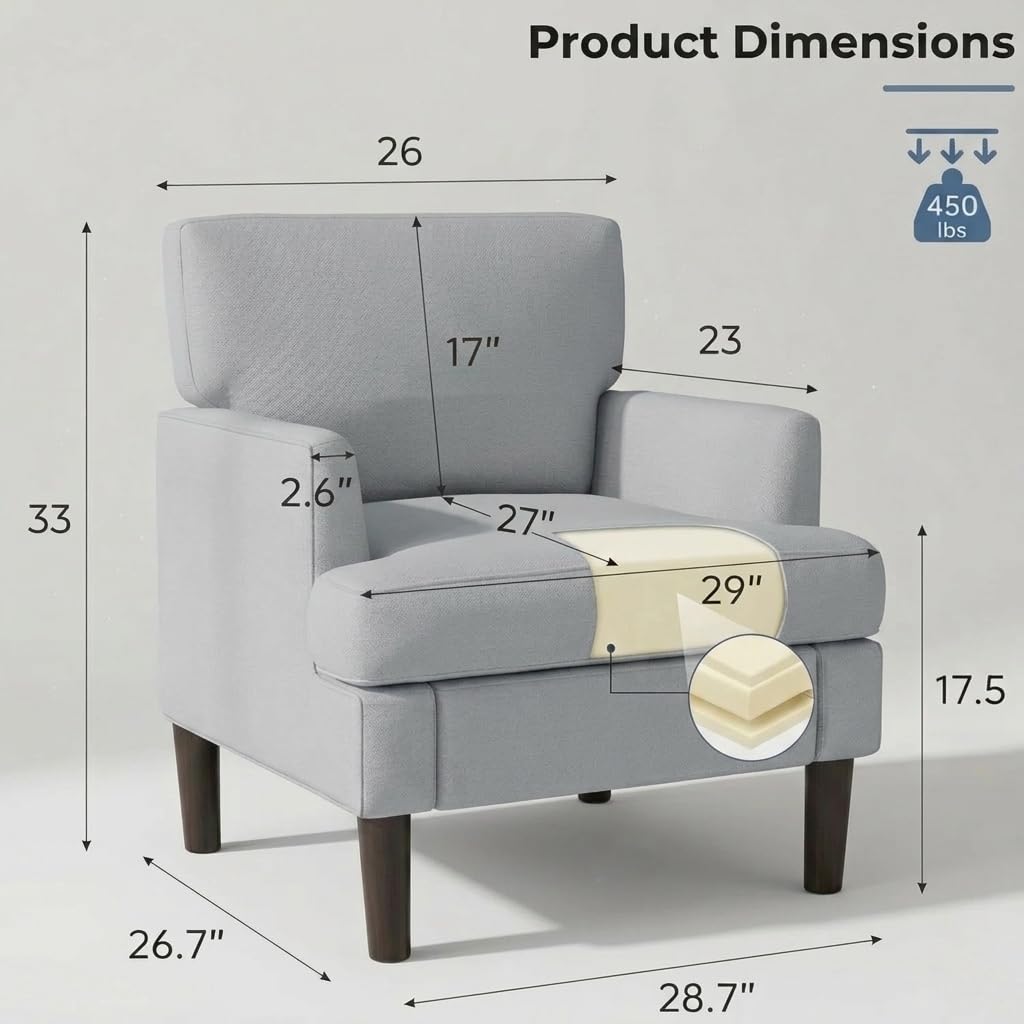 # 미드 센추리 스타일의 편안한 천 소재 암체어 세트, - Century Textile & Sewing Supply 리뷰 및 가격