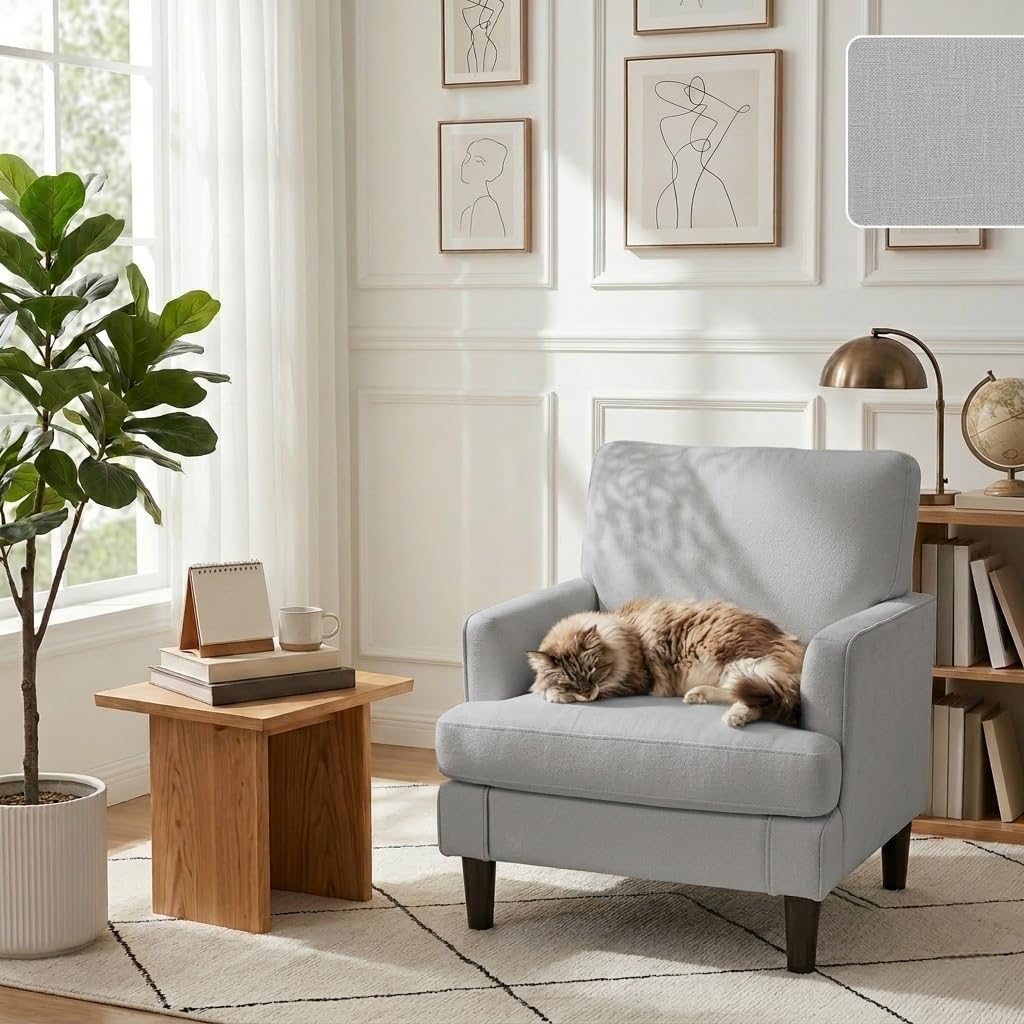 # 미드 센추리 스타일의 편안한 천 소재 암체어 세트, - Century Textile & Sewing Supply 리뷰 및 가격