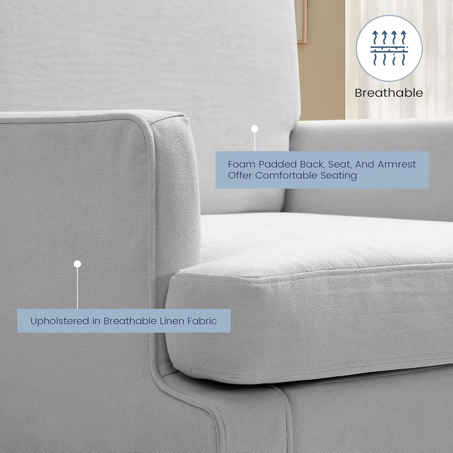 # 미드 센추리 스타일의 편안한 천 소재 암체어 세트, - Century Textile & Sewing Supply 리뷰 및 가격